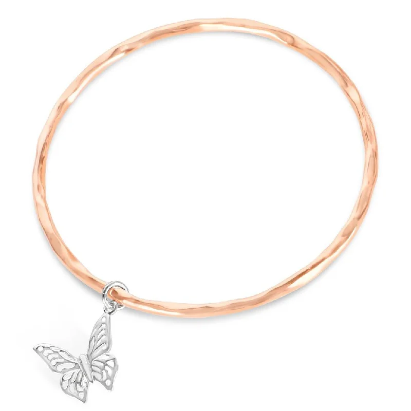 Chamm Bracelets for festivalsButterfly Bangle | Rose Gold - Silver