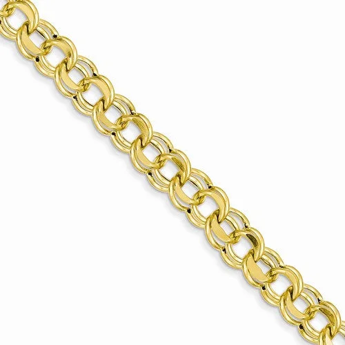 Chamm Bracelets for everyday wear14K Yellow Gold Lite Double Link Charm Bracelet