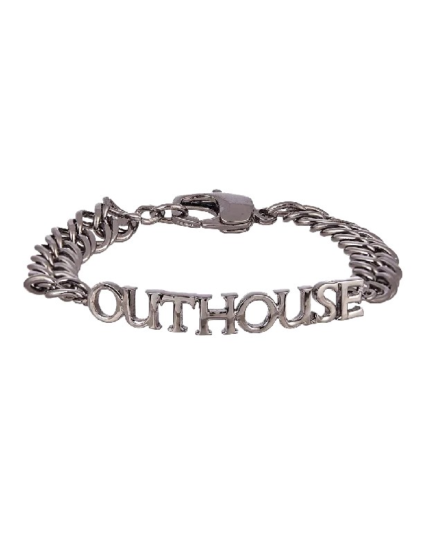 Chamm Bracelets for yoga loversOuthouse Icon Chain Link Unisex Bracelet - Gunmetal