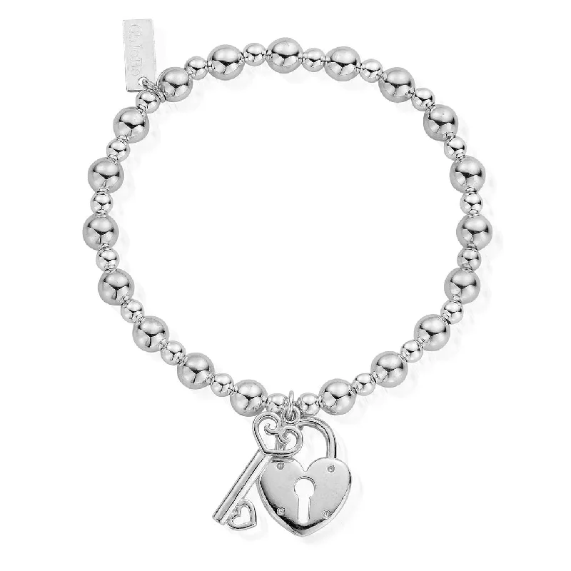 Chamm Bracelets with gemstonesMini Small Ball Lock & Key Bracelet