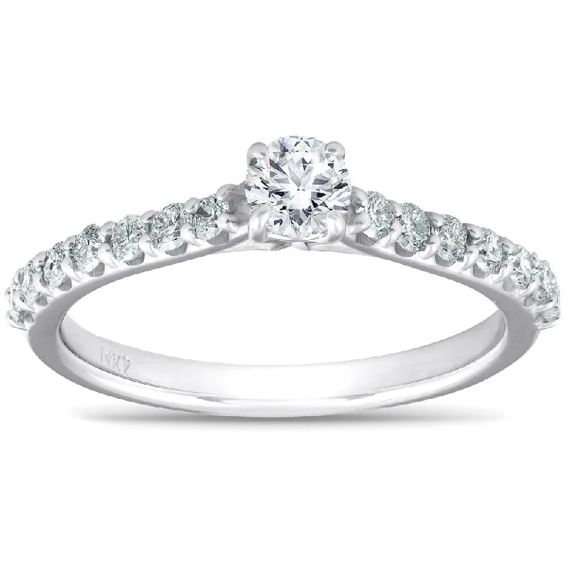 Moissanite - Set Wedding Bands in Yellow Gold for a Sparkling and Ethical Alternative to Diamonds14k White Gold 3/4 Ct TDW Diamond Engagement Ring