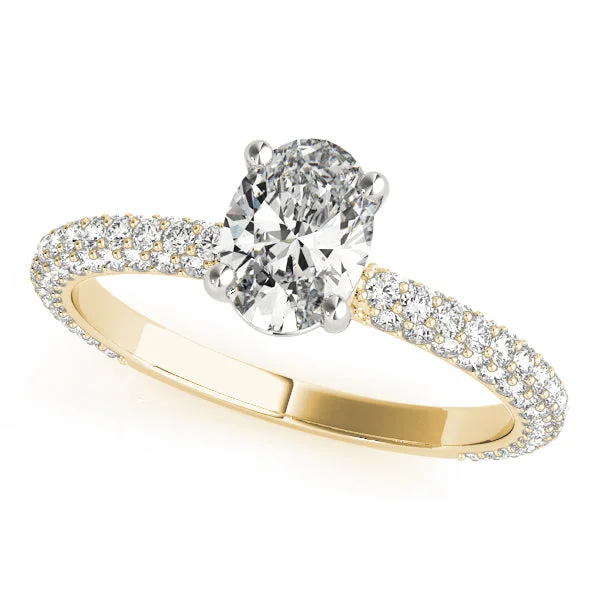 Cluster Engagement Rings with Multiple Small Diamonds Arranged in a Stunning DesignJuliet Oval Diamond Engagement Ring Setting