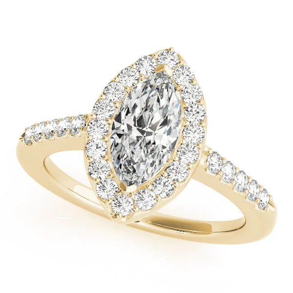 Marquise Cut Engagement Rings with a Channel - Set Diamond BandNatalia Diamond Engagement Ring Setting