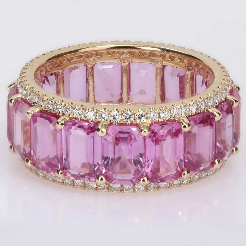 Iolite Gemstone Rings in 10K Gold with a Twisted Band for a Distinctive and Stylish AccessoryMiadora 14k Yellow Gold 11 7/8ct TGW Pink Sapphire & 5/8ct TDW Diamond Eternity Wedding Band Ring