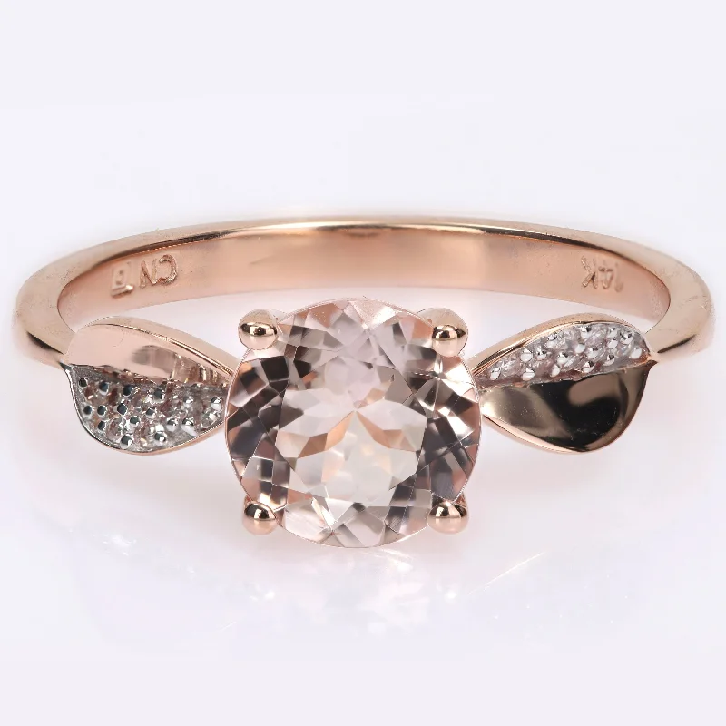 Tanzanite Gemstone Rings in 10K Gold with a Trilogy Design for a Sophisticated GiftMiadora Morganite and Diamond Accent Cocktail Ring in 14k Rose Gold