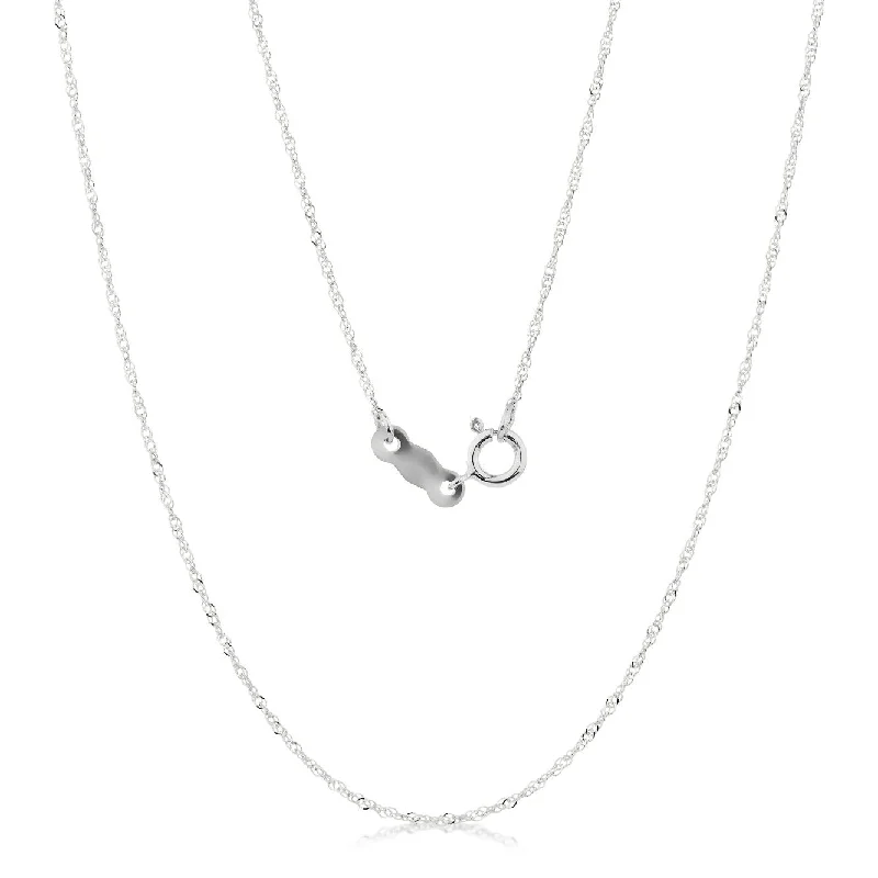 Animal-shaped pendants for nature enthusiasts45CM singapore chain in 10 carat white gold