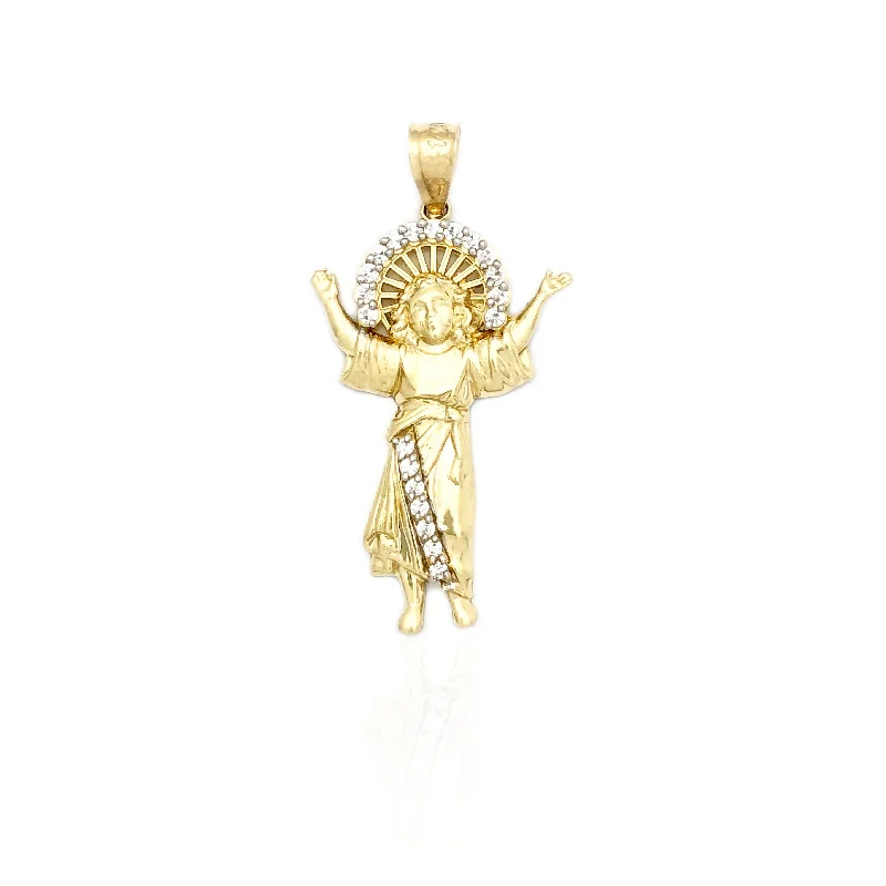 18K Gold - Plated Angel Wing Pendant for a Symbolic and Elegant AccessoryBaby Jesus CZ Pendant (14K)