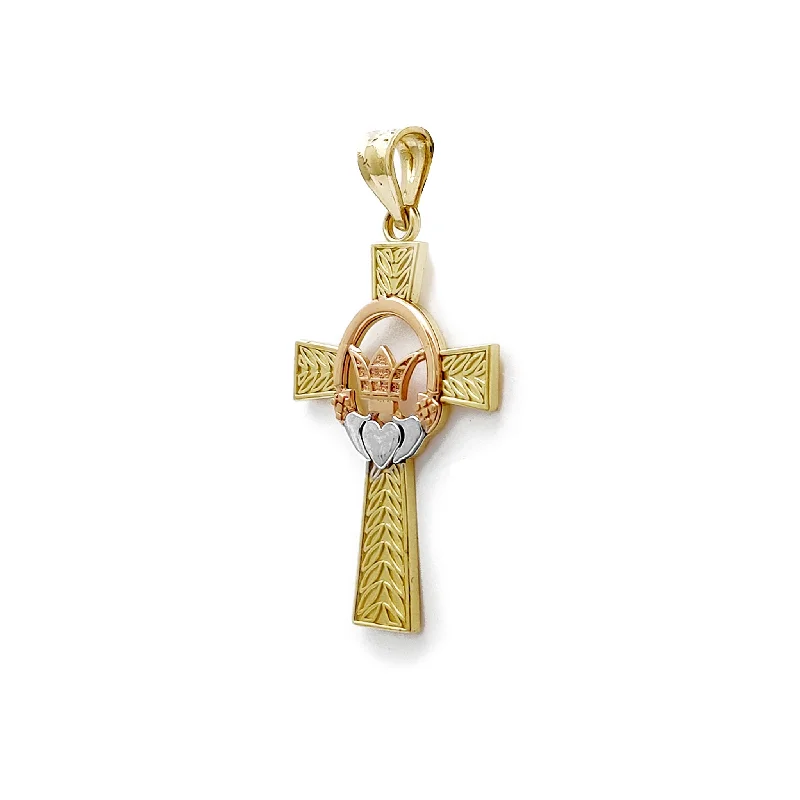 Double - Heart Pendant with Interlocking Design for CouplesCladdagh Cross Pendant (14K)