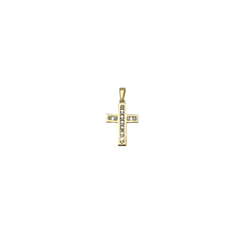 Pearl - Embellished Floral Pendant for a Feminine and Romantic LookMiniature CZ Cross Pendant (14K)