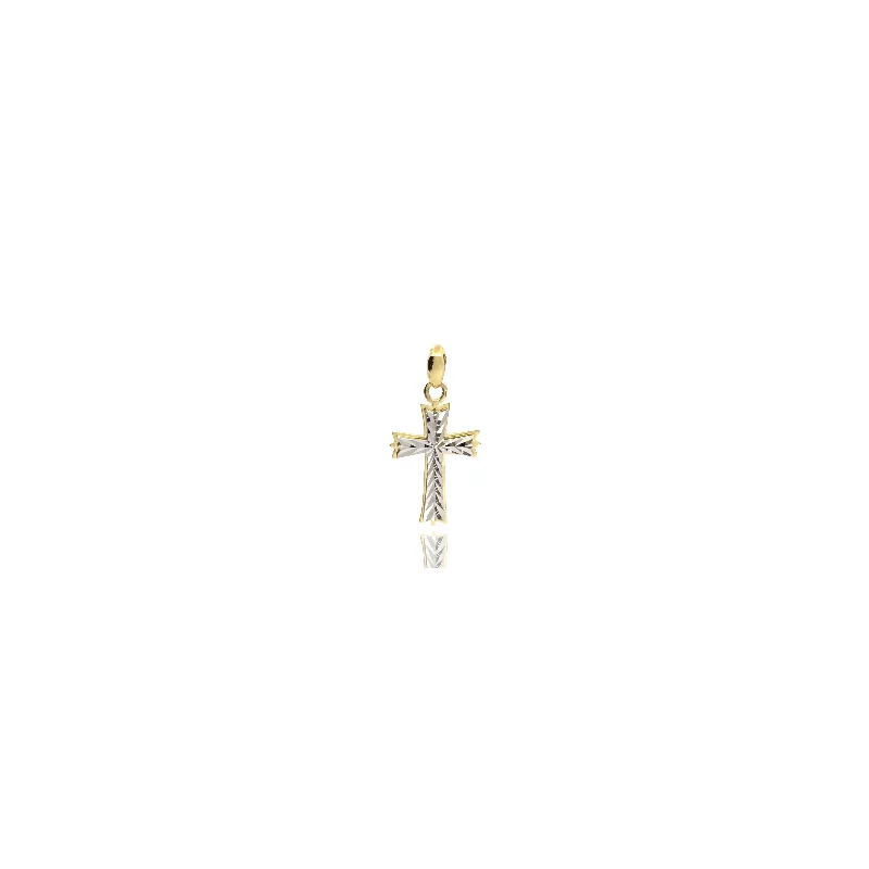 Military - Inspired Dog Tag Pendant with Engraved Service NumbersDiamond Cut Mini Cross Pendant (14K)