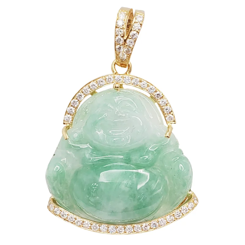 Glow - in - the - Dark Starry Sky Pendant for Nighttime AdventuresDiamond Green Buddha Pendant (14K)