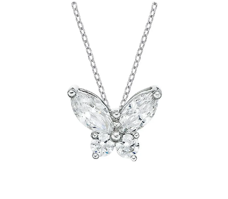 Animal-shaped pendants for nature enthusiastsFancy pendant with 0.62 carats* of diamond simulants in 10 carat white gold