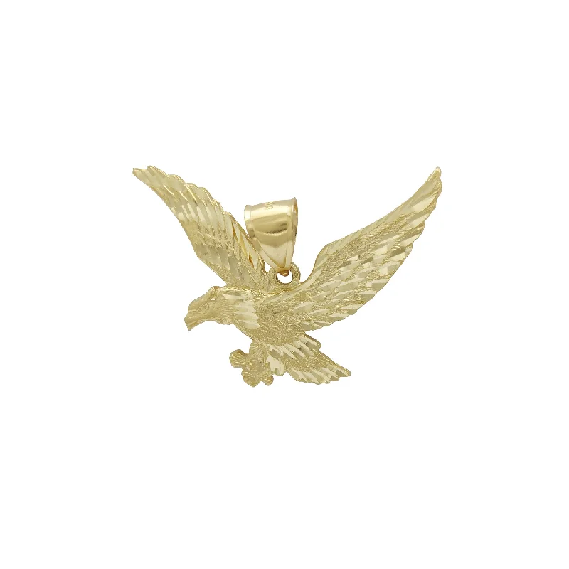 Laser - Cut Woodland Scene Pendant for Nature EnthusiastsFlying Eagle Pendant (14K)