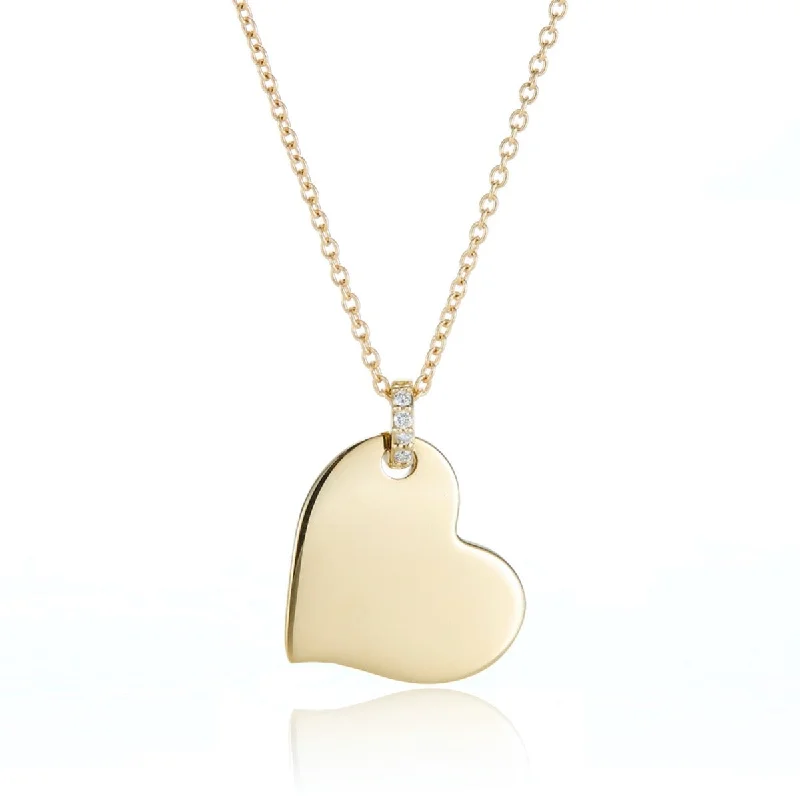 Stainless steel pendants for durabilityGold Heart & Diamond Pendant Necklace