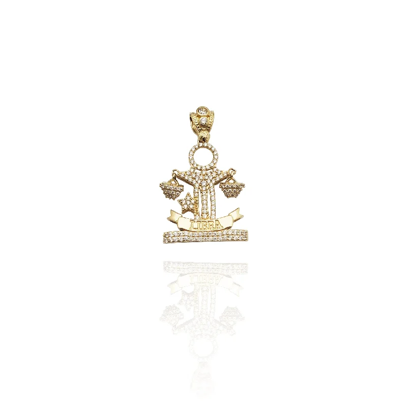 Pearl - Embellished Floral Pendant for a Feminine and Romantic LookIced-Out Cosmic Libra Zodiac Pendant (14K)