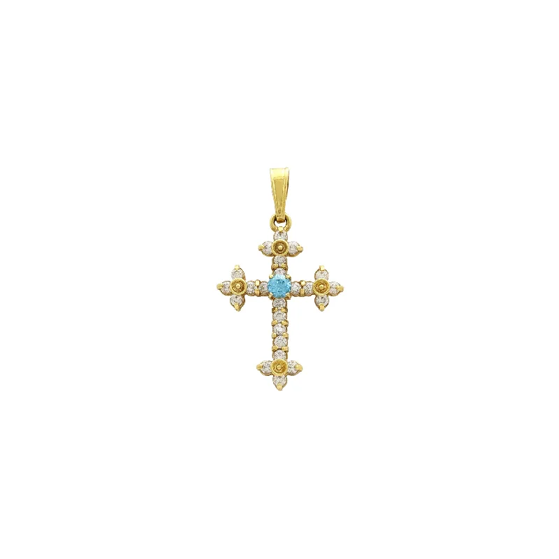 Star-shaped pendants for dreamersStoneset Budded Cross Pendant (18K)