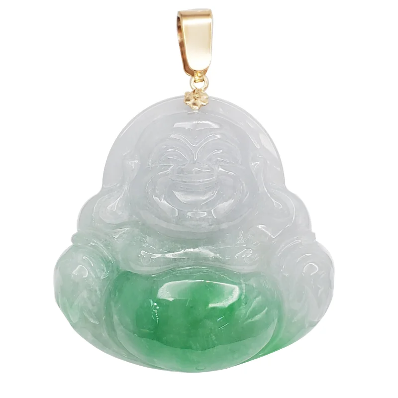 3D - Printed Polymer Clay Animal - Print Pendant for a Fun and Quirky AccessoryLaughing Buddha Jade Pendant (14K)