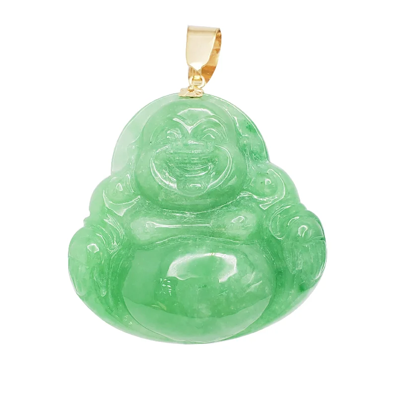 3D - Printed Polymer Clay Animal - Print Pendant for a Fun and Quirky AccessoryLaughing Buddha Jade Pendant (14K)