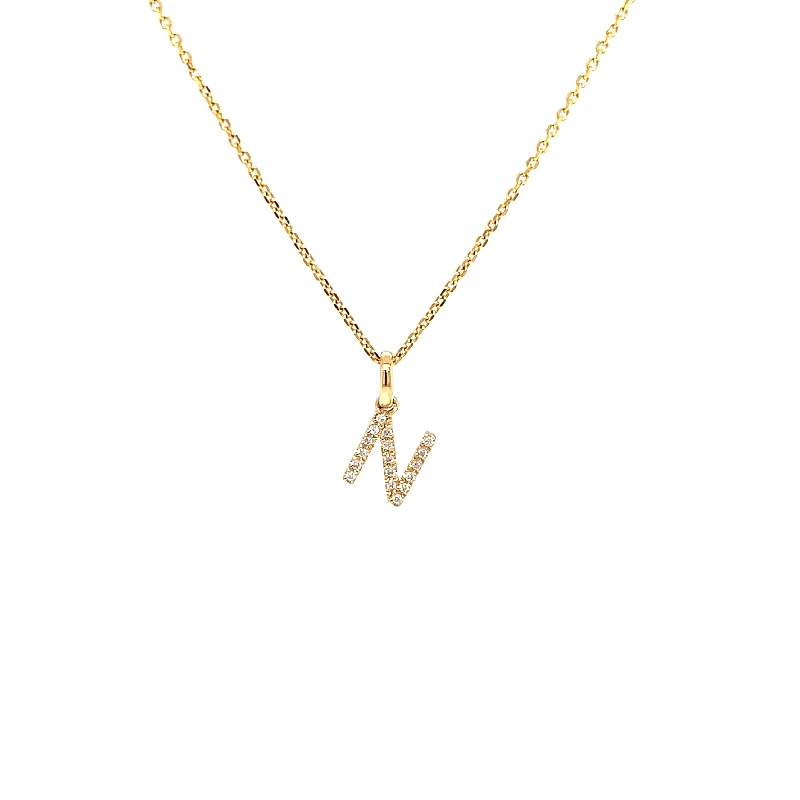 Layered chain necklaces for everyday wearMini Initial N