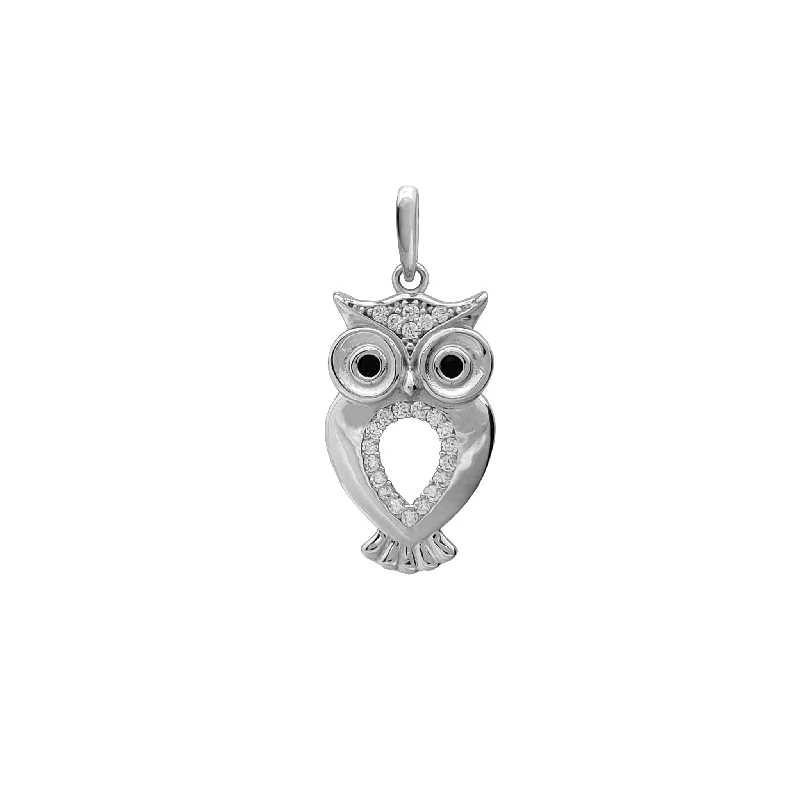 Water - Resistant Stainless Steel Diving - Themed Pendant for DiversOwl CZ Pendant (14K)