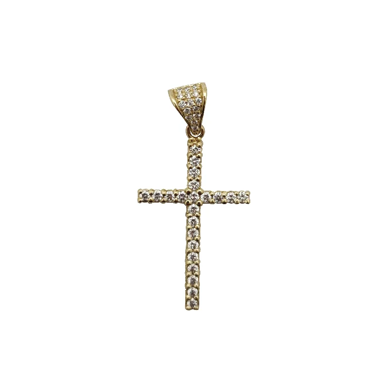 18K Gold - Plated Angel Wing Pendant for a Symbolic and Elegant AccessoryPave VS Diamond Cross (14K)