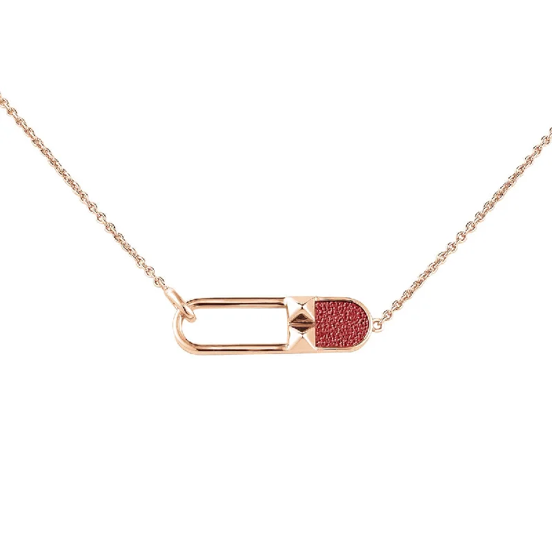 Rose gold necklaces for modern trendsPendant LIEN VOYAGE Amaranth RO