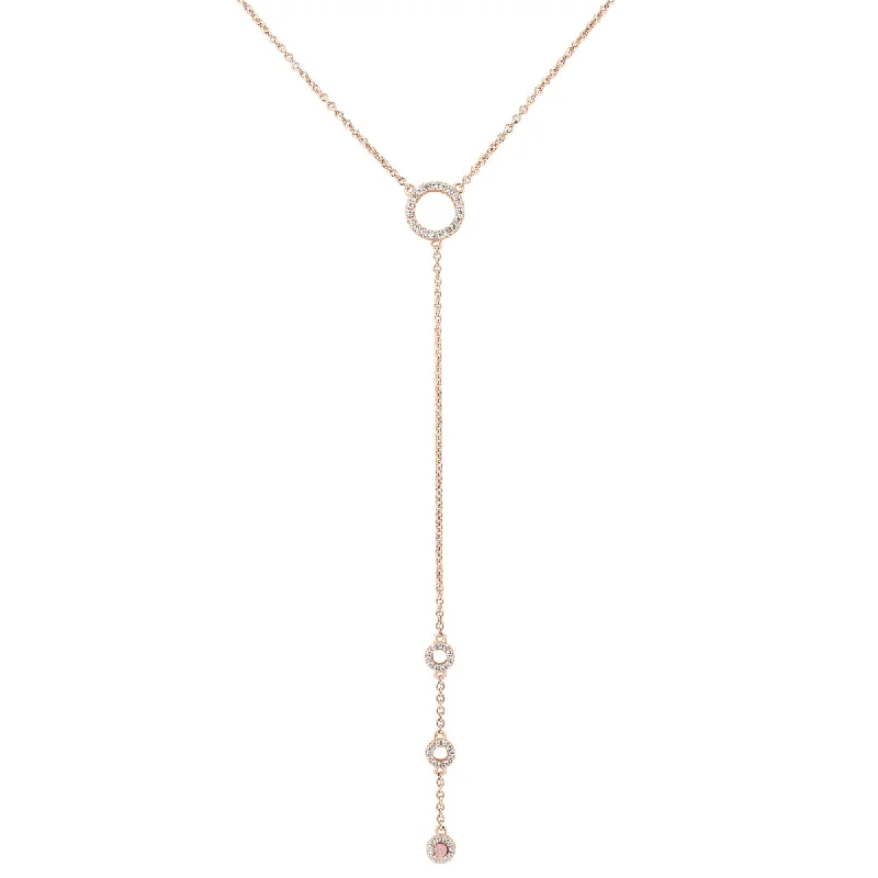 Adjustable length necklaces for versatilityLong Y-necklace PLONGEON-Haut Rose RO