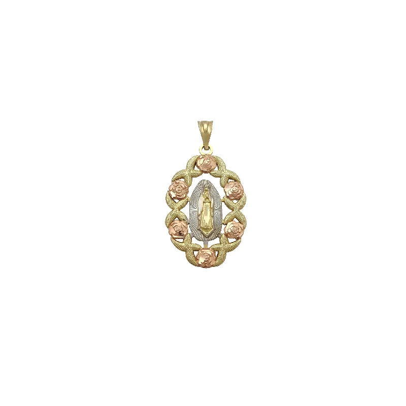 Hypoallergenic Titanium Infinity Symbol Pendant for Sensitive SkinRoses & X Frame Virgin Mary Pendant (14K)