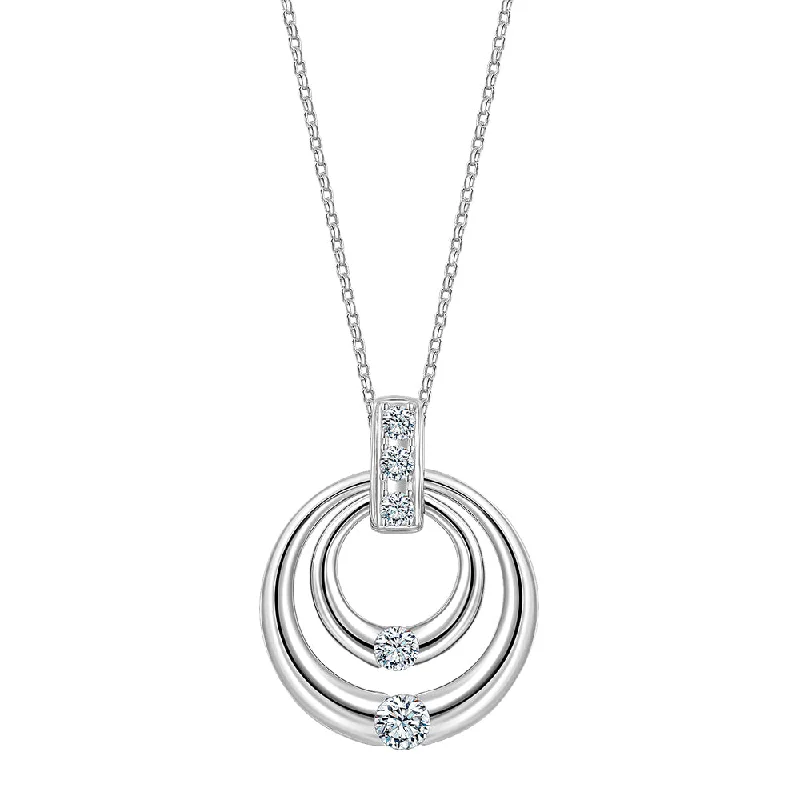 Infinity symbol necklaces for couplesRound Brilliant pendant with 0.27 carats* of diamond simulants in sterling silver