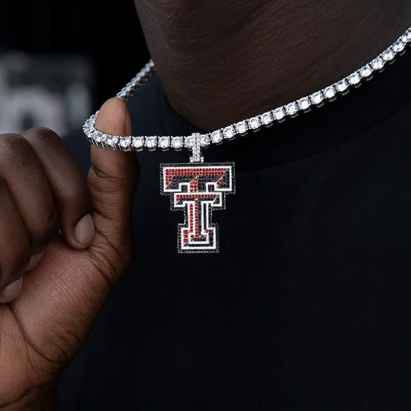 Initial letter necklaces for personalized styleTexas Tech Red Raiders Official NCAA Logo Pendant