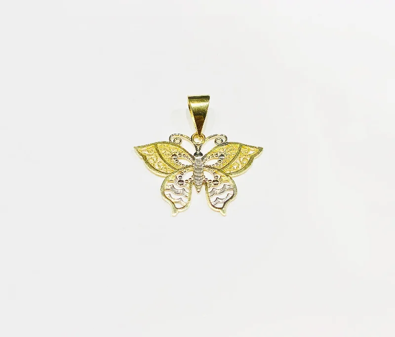 Double - Heart Pendant with Interlocking Design for CouplesTwo-Tone Butterfly Pendant (14K)