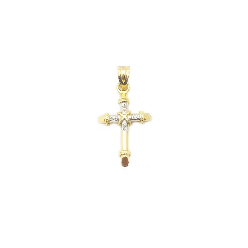 Mother - of - Pearl Inlaid Seahorse Pendant for Beach LoversTwo-Tone Rope-Bound Cross Pendant (14K)