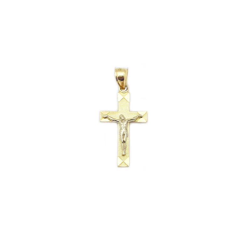 Military - Inspired Dog Tag Pendant with Engraved Service NumbersTwo-Tone Cross Pendant (14K)