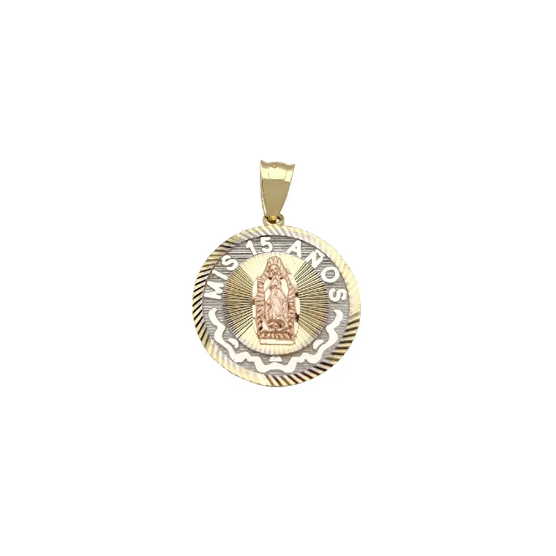 Military - Inspired Dog Tag Pendant with Engraved Service NumbersVirgin Mary "Mis 15 Años" Pendant (14K)