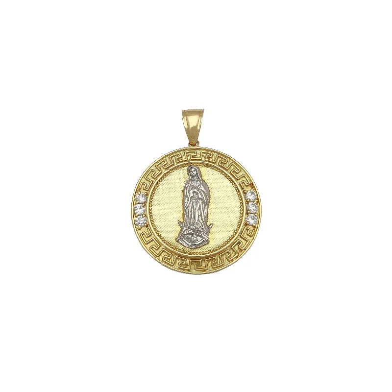 Laser - Cut Woodland Scene Pendant for Nature EnthusiastsVirgin Mary Medallion Pendant (14K)